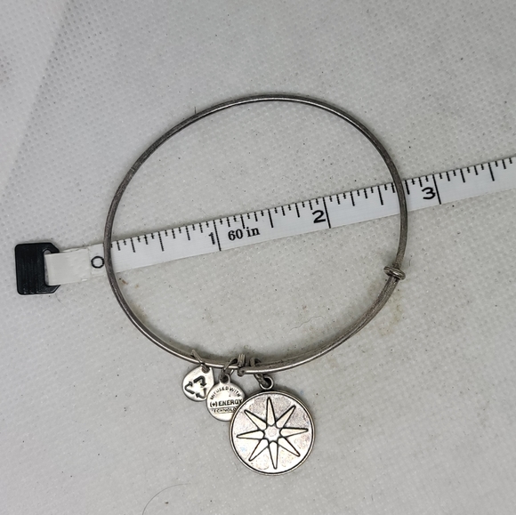 Alex and Ani Star of Venus Charm Bangle in Silver-Tone Brass - Picture 6 of 6